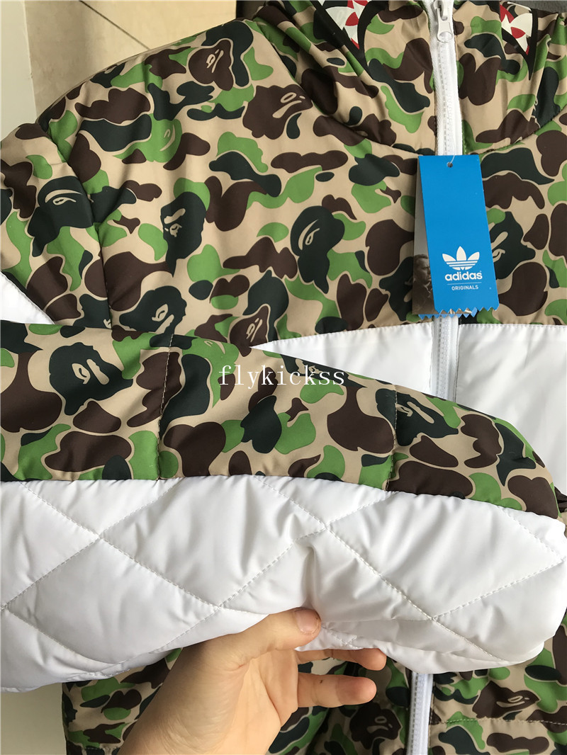 Adidas X Bape Shark Hoodie Coat